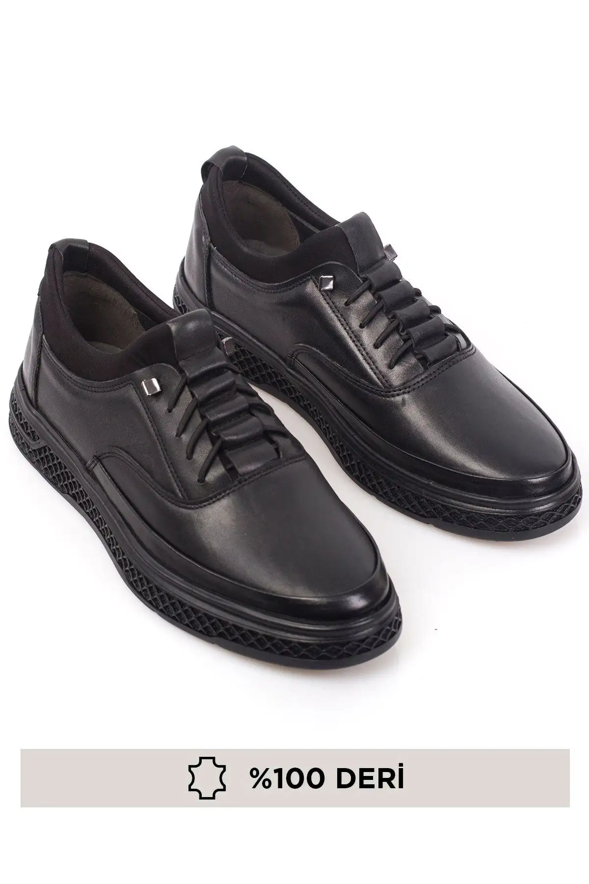 کفش رسمی مردانه تمام اورتوپدیک، چرم طبیعی، کشی، بدون بند، با رویه و زیره چرمی - 5990