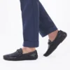 کفش روزمره مردانه فورته loafer جلد طبیعی ۱۰۰% با سگک مشکی - 6047