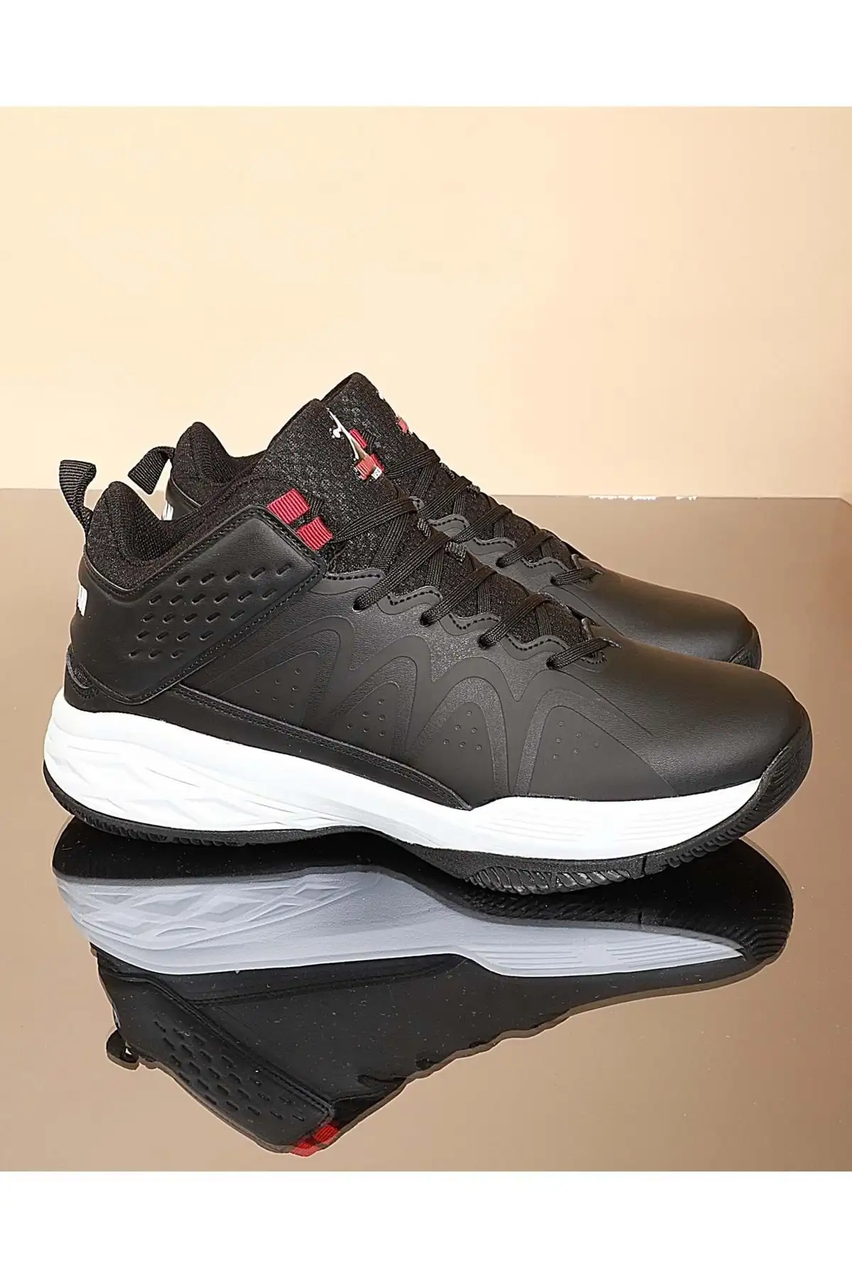 کفش بسکتبال حرفه‌ای کونفورس مدل 1694-28652 با کفی آناتومیک در رنگ مشکی و سفید - 5736