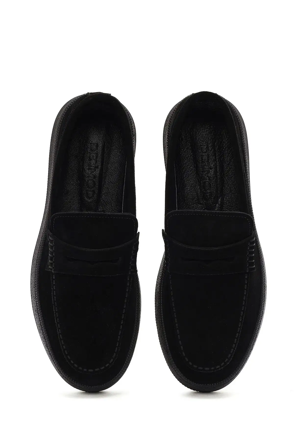 مردانه کفش لوافر چرم سوئیدی مشکی - 6069 مردانه کفش لوافر چرم سوئیدی مشکی - 6069