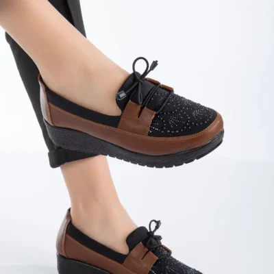 کفش ورزشی روزمره مادر با کفی بلند - 5548