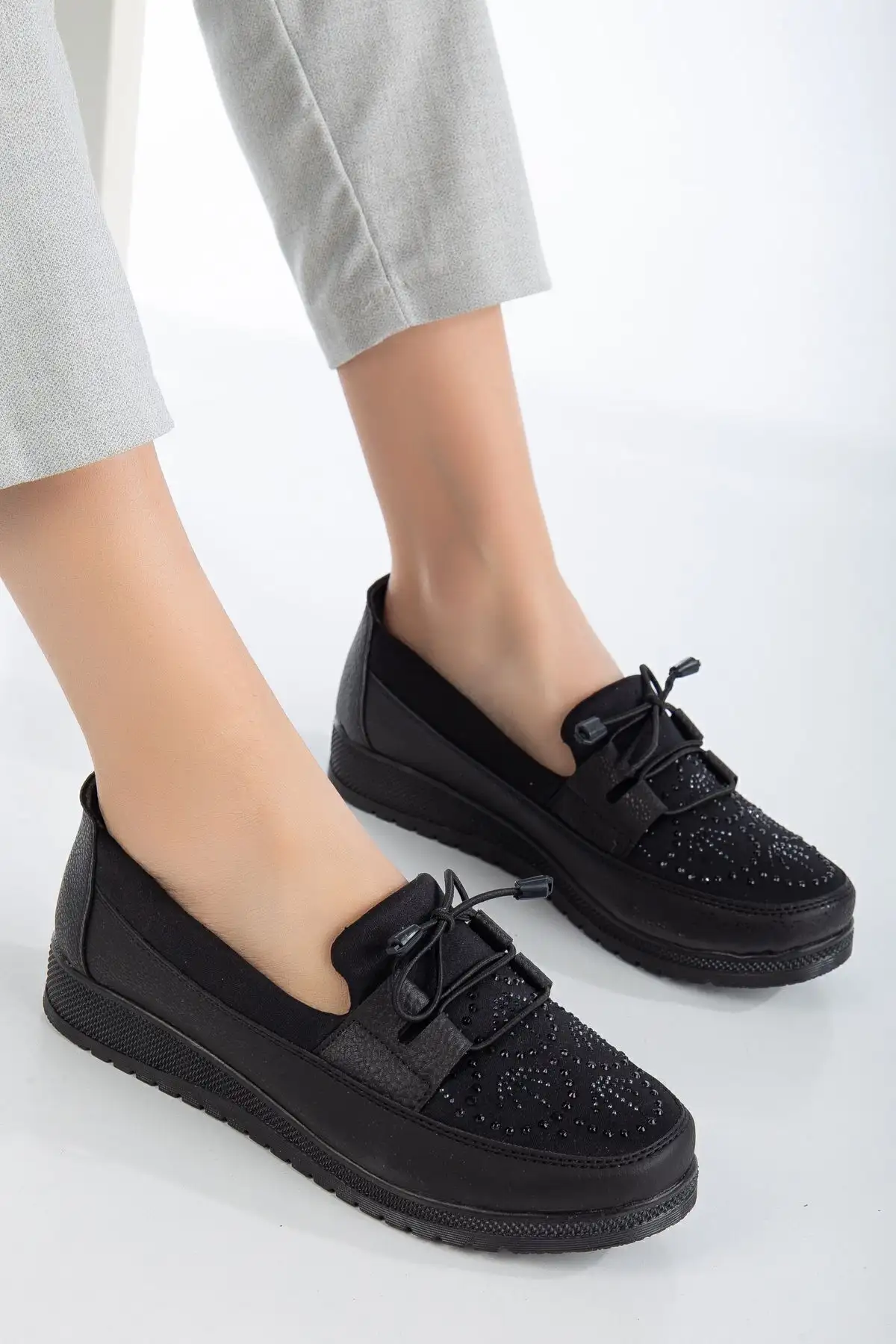 کفش ورزشی روزمره  مادر با سنگهای زینتی - 5540 کفش ورزشی روزمره مادر با سنگهای زینتی - 5540