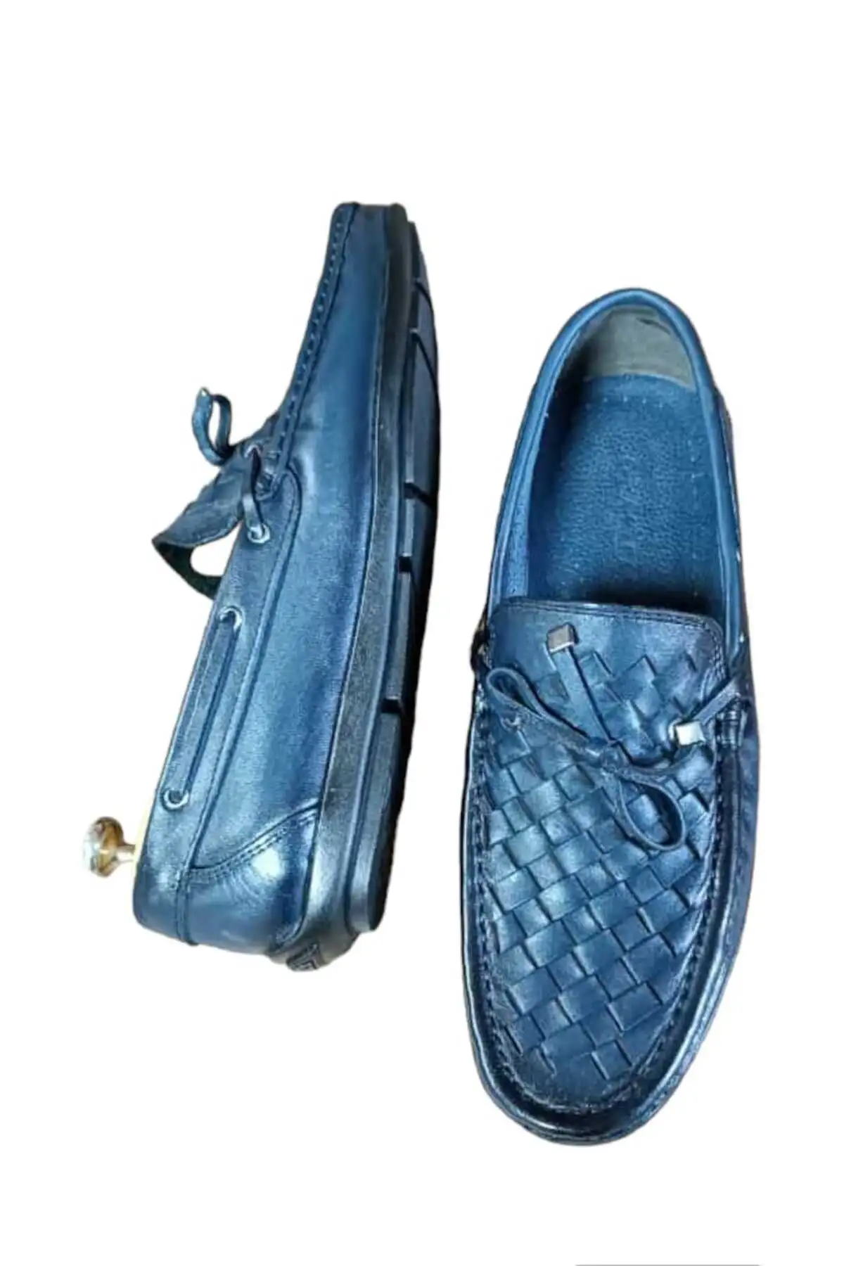 کفش رسمی مردانه   قلاب بافی کمربند چرمی روکش لاجوردی - 5941 کفش رسمی مردانه قلاب بافی کمربند چرمی روکش لاجوردی - 5941