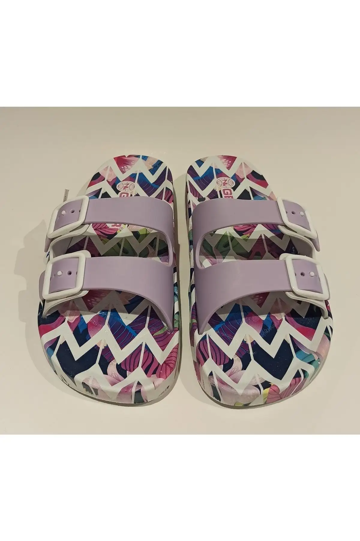 کفش راحتی خانه صندل آناتومیک با کفی قابل تنظیم و سگک برای ساحل، استخر، بالکن، تراس، حمام، و خیابان - 6346