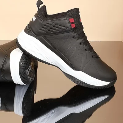 کفش بسکتبال حرفه‌ای کونفورس مدل 1694-28652 با کفی آناتومیک در رنگ مشکی و سفید - 5736