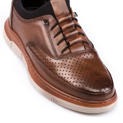 کفش رسمی مردانه چرم طبیعی، کاملاً ارتوپدیک، بدون بند، چرم داخلی و خارجی - 6035