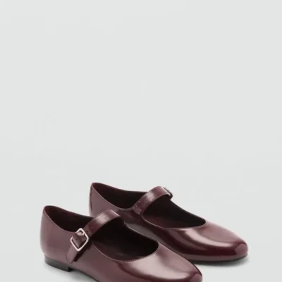 کفش تخت زنانه بابت بند دار با ظاهر روگان - 5827