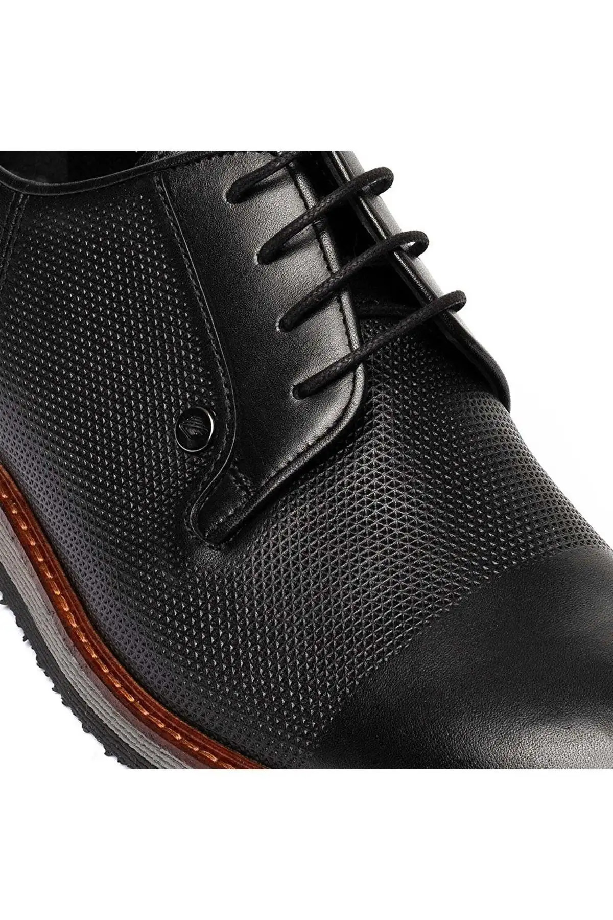 کفش رسمی مردانه کلاسیک مشکی از چرم طبیعی ۳K1KA75130 - 6955