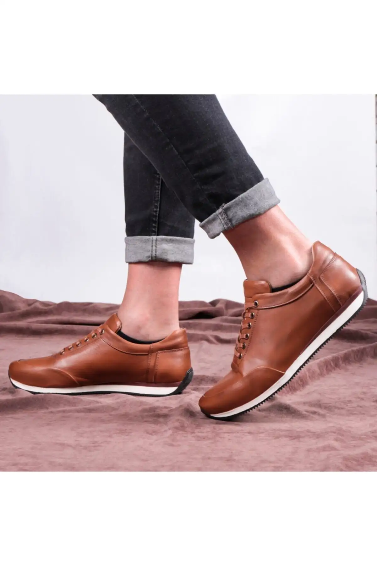 کفش سایز بزرگ مردانه روزمره راحتی از چرم طبیعی، کژوال، ۱۰۰٪ چرم، مناسب برای چهار فصل - 5674