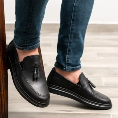 کفش رسمی مردانه 1. کلاسیک 2. چرم طبیعی 3. روزمره 4. loafer - 6363