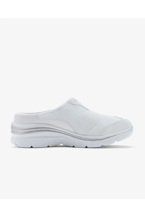 کفش دویدن (رانینگ) ورزشی زنانه فشن فیت سفید با پشت باز 12714Tk Wht - 6974