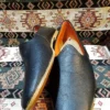 کفش رسمی مردانه یمنی (چاریق) مدل صاف، یمنی چرمی، رنگ مشکی. - 5988