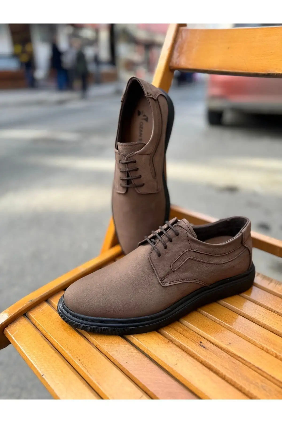 کفش روزمره مردانه  اکسفورد  کلاسیک با زیره پُر شده از چرم طبیعی و اورتوپدیک - 6053 کفش روزمره مردانه اکسفورد کلاسیک با زیره پُر شده از چرم طبیعی و اورتوپدیک - 6053