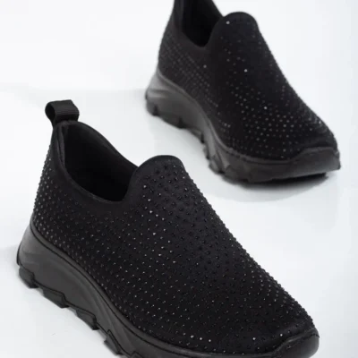 کفش ورزشی راحت زنانه کامفی استراید با طراحی سنگ‌دار و بافتنی - 6538