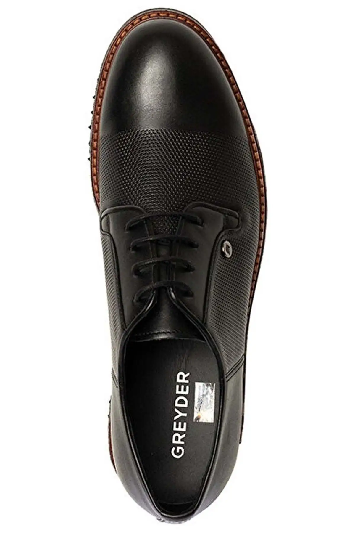 کفش رسمی مردانه کلاسیک مشکی از چرم طبیعی ۳K1KA75130 - 6955