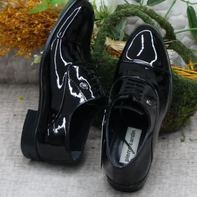 کفش رسمی مردانه - اسنیکر( ورزشی) پزشکی راحتی مشکی از جنس چرم طبیعی - دامادی مناسب برای زیر کت و شلوار - 6373