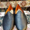 کفش رسمی مردانه یمنی (چاریق) مدل صاف، یمنی چرمی، رنگ مشکی. - 5988