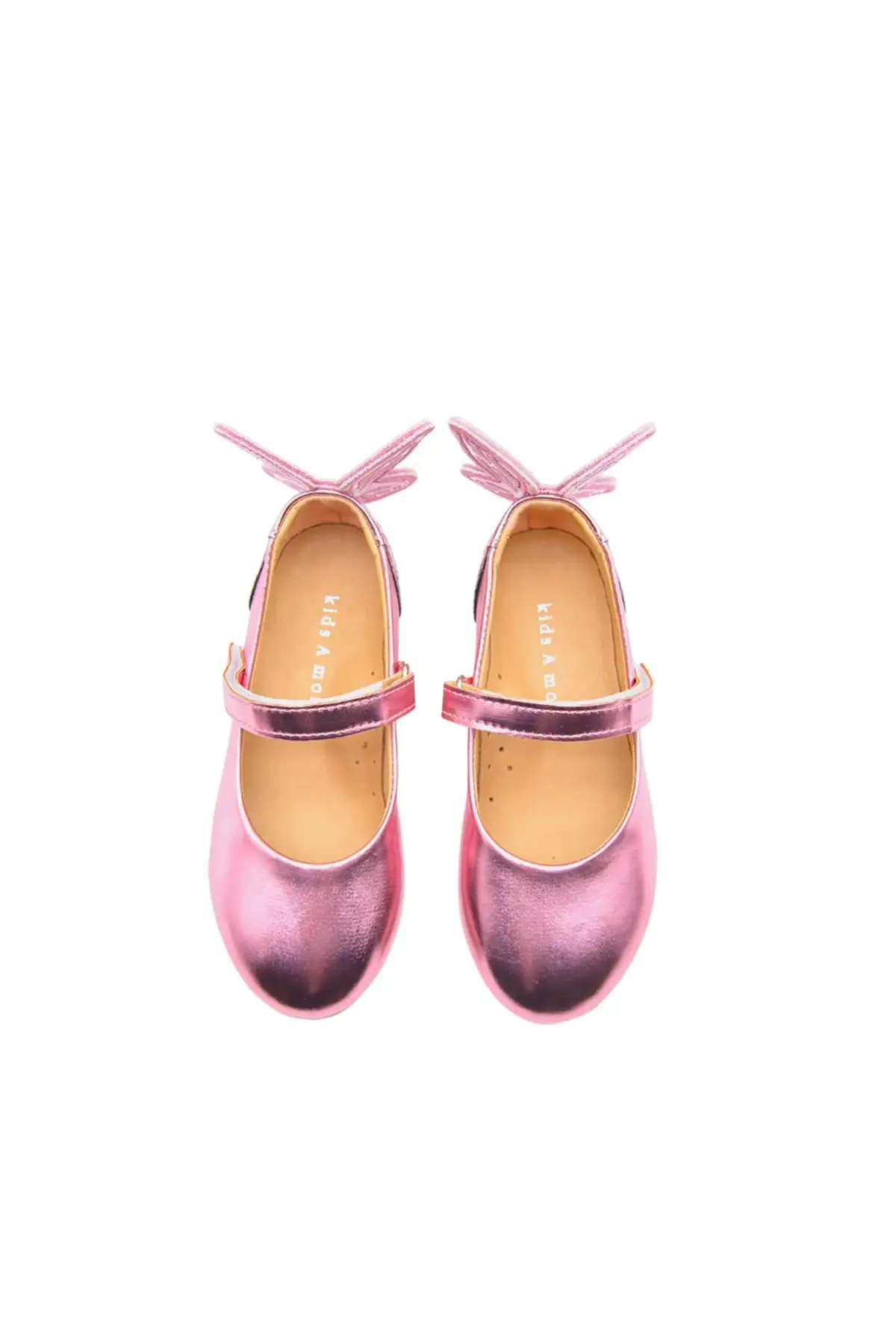 کفش دخترانه  باله  با جزئیات شکل پروانه، رنگ صورتی - 5829 کفش دخترانه باله با جزئیات شکل پروانه، رنگ صورتی - 5829