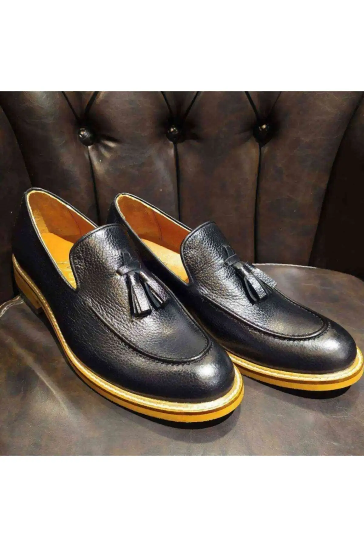 کفش روزمره مردانه جورج هاگ چرم مشکی - 6072 کفش روزمره مردانه جورج هاگ چرم مشکی - 6072