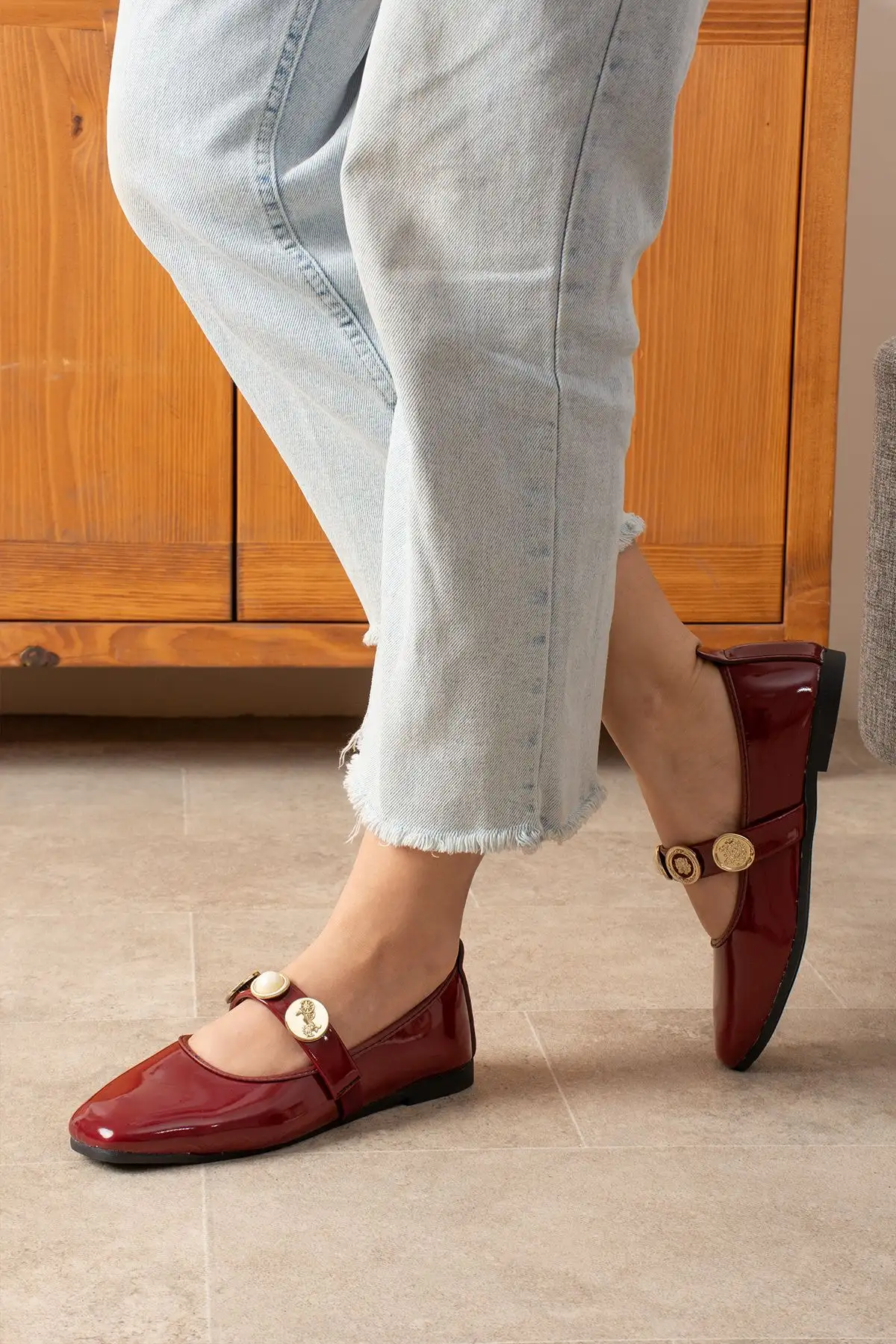 کفش اداری زنانه مدل ستاره لوازم جانبی  روزمره  باردو بالشتک   STC1081 - 5718 کفش اداری زنانه مدل ستاره لوازم جانبی روزمره باردو بالشتک STC1081 - 5718