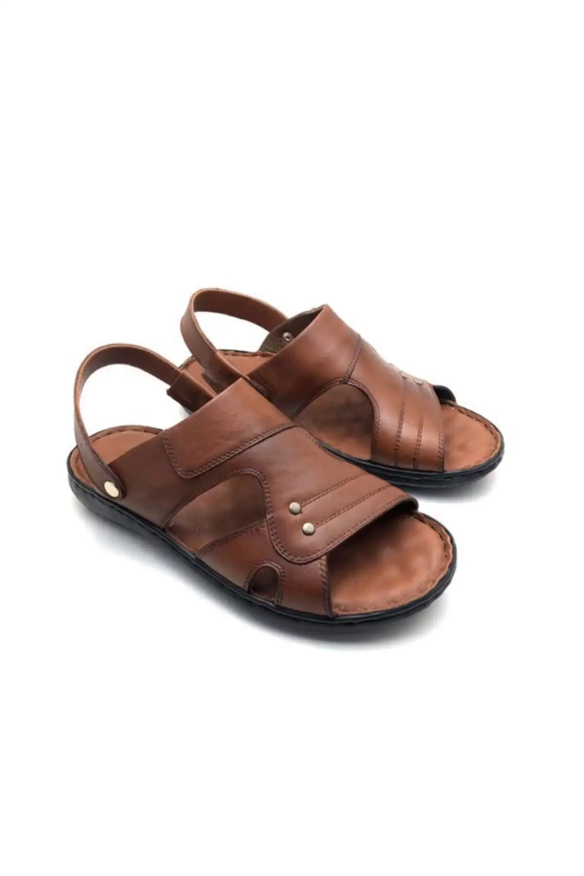 کفش سایز بزرگ مردانه سندل تمام اورتوپدیک  از چرم طبیعی - 6832 کفش سایز بزرگ مردانه سندل تمام اورتوپدیک از چرم طبیعی - 6832