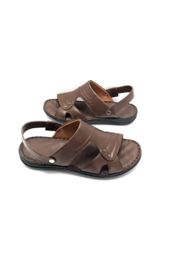 کفش سایز بزرگ مردانه صندل تمام orthopedic از چرم طبیعی - 6826