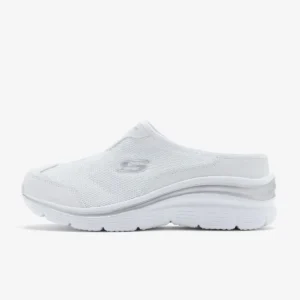 کفش دویدن (رانینگ) ورزشی زنانه فشن فیت سفید با پشت باز 12714Tk Wht - 6974