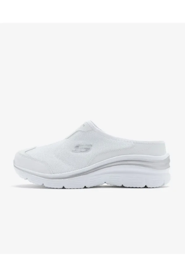 کفش دویدن (رانینگ) ورزشی زنانه فشن فیت سفید با پشت باز 12714Tk Wht - 6974