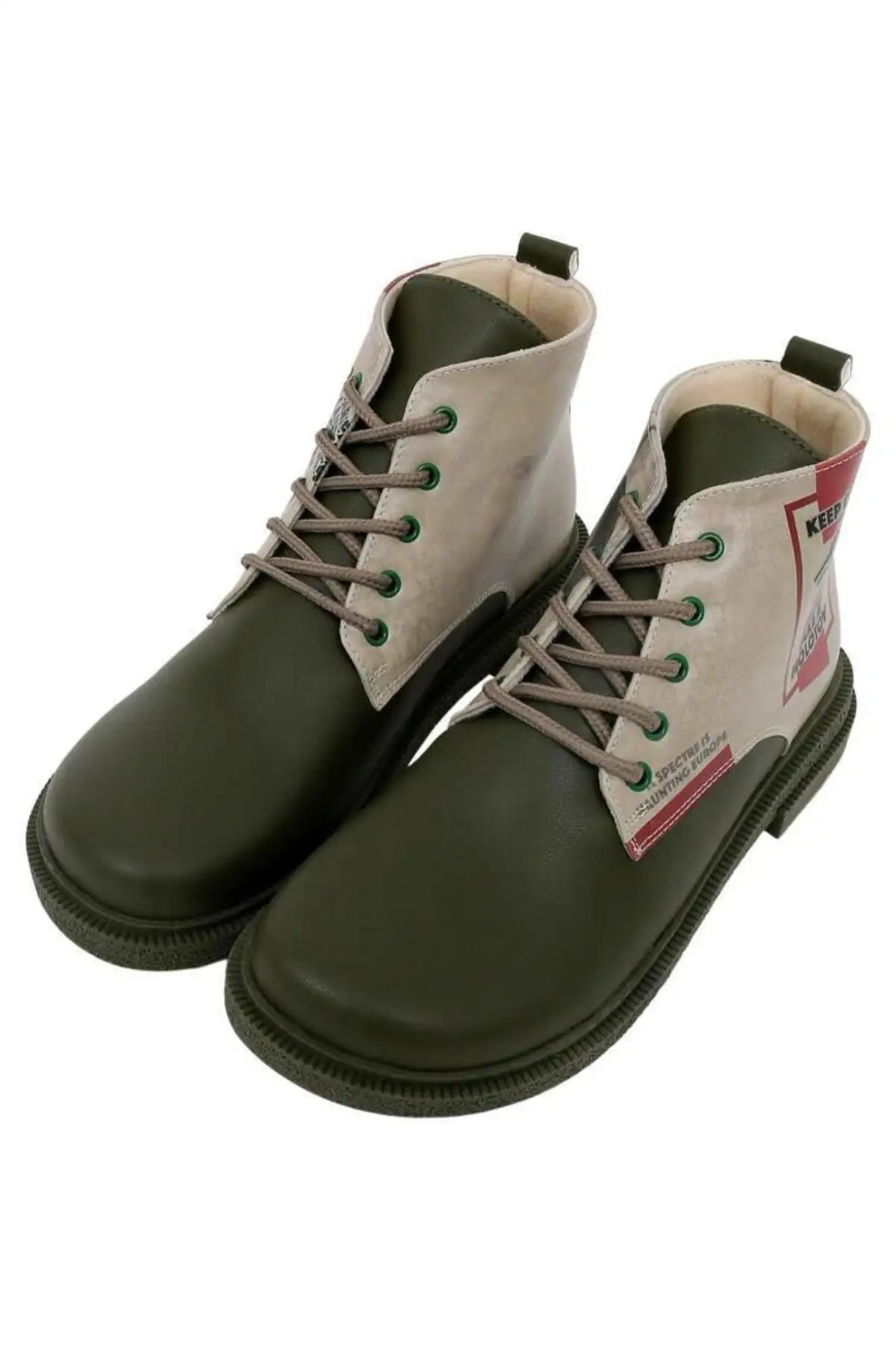 بوت و نیم بوت زنانه  چرم گیاهی  با رنگ خاکی - طراحی اسپکترا - 6176 بوت و نیم بوت زنانه چرم گیاهی با رنگ خاکی - طراحی اسپکترا - 6176