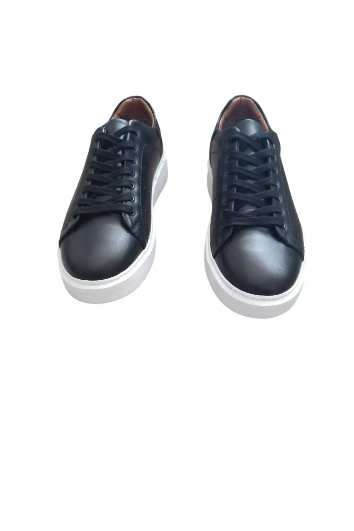 کفش ورزشی روزمره  راحتی چرم طبیعی سیاه - 5527 کفش ورزشی روزمره راحتی چرم طبیعی سیاه - 5527