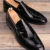 کفش رسمی مردانه کلاسیک چرم طبیعی مشکی براق - 7030