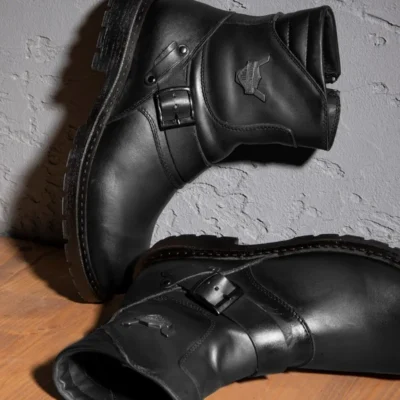 بوت مردانه بدون بند از چرم طبیعی با آستری پشمی، هارلی - 6841