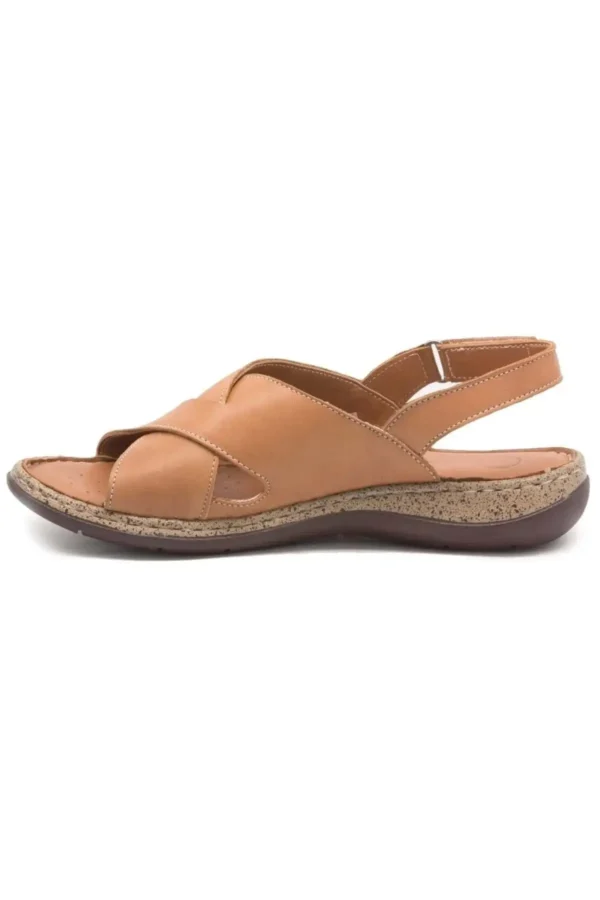 کفش صندل زنانه D24ys-1000 چرم - 6535
