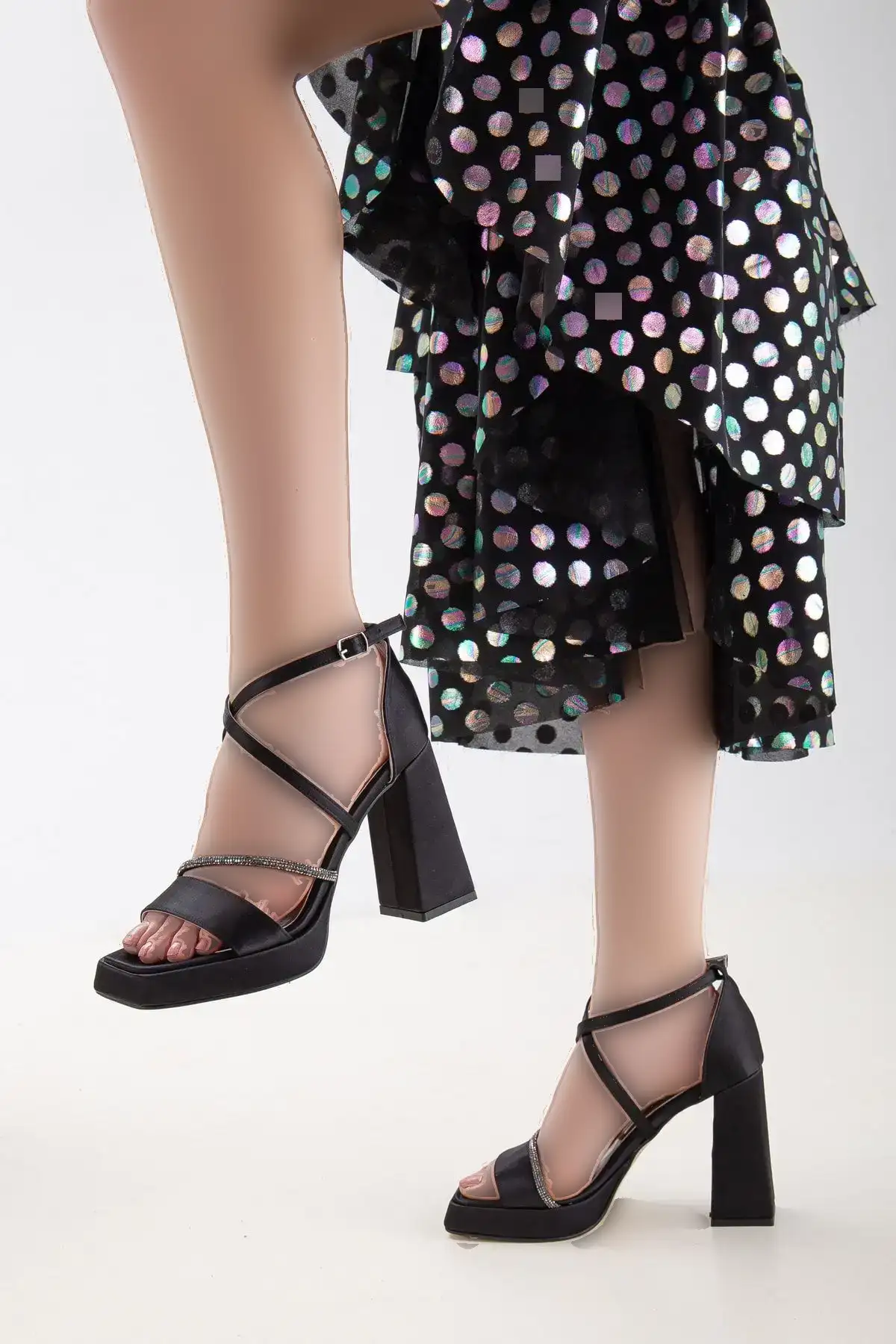 کفش مجلسی زنانه    پلتفرم با پاشنه بلند و گوشهدار - 6223 کفش مجلسی زنانه پلتفرم با پاشنه بلند و گوشهدار - 6223