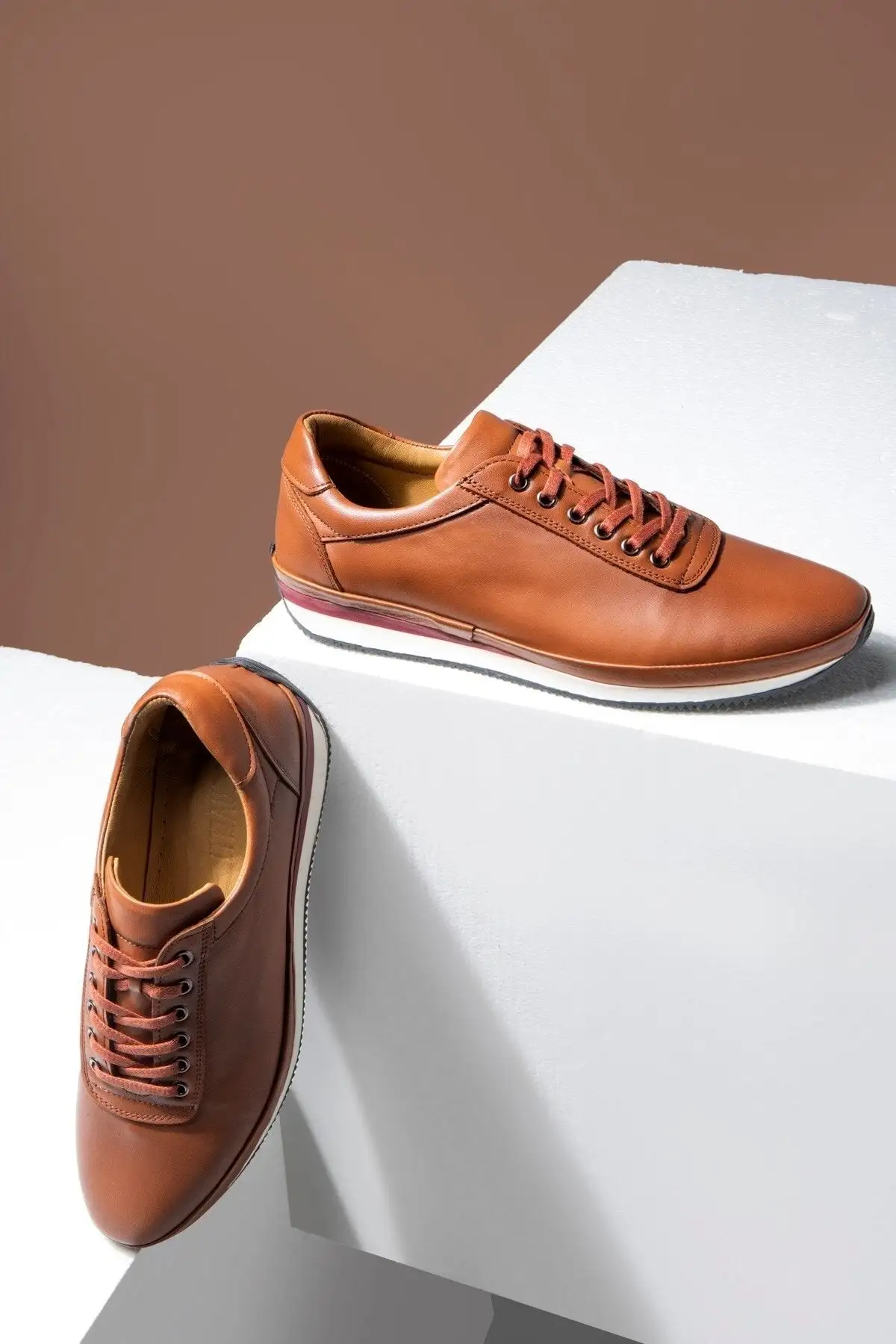 کفش سایز بزرگ مردانه روزمره چرم طبیعی ساده، کژوال، ۱۰۰٪ چرم - 6720