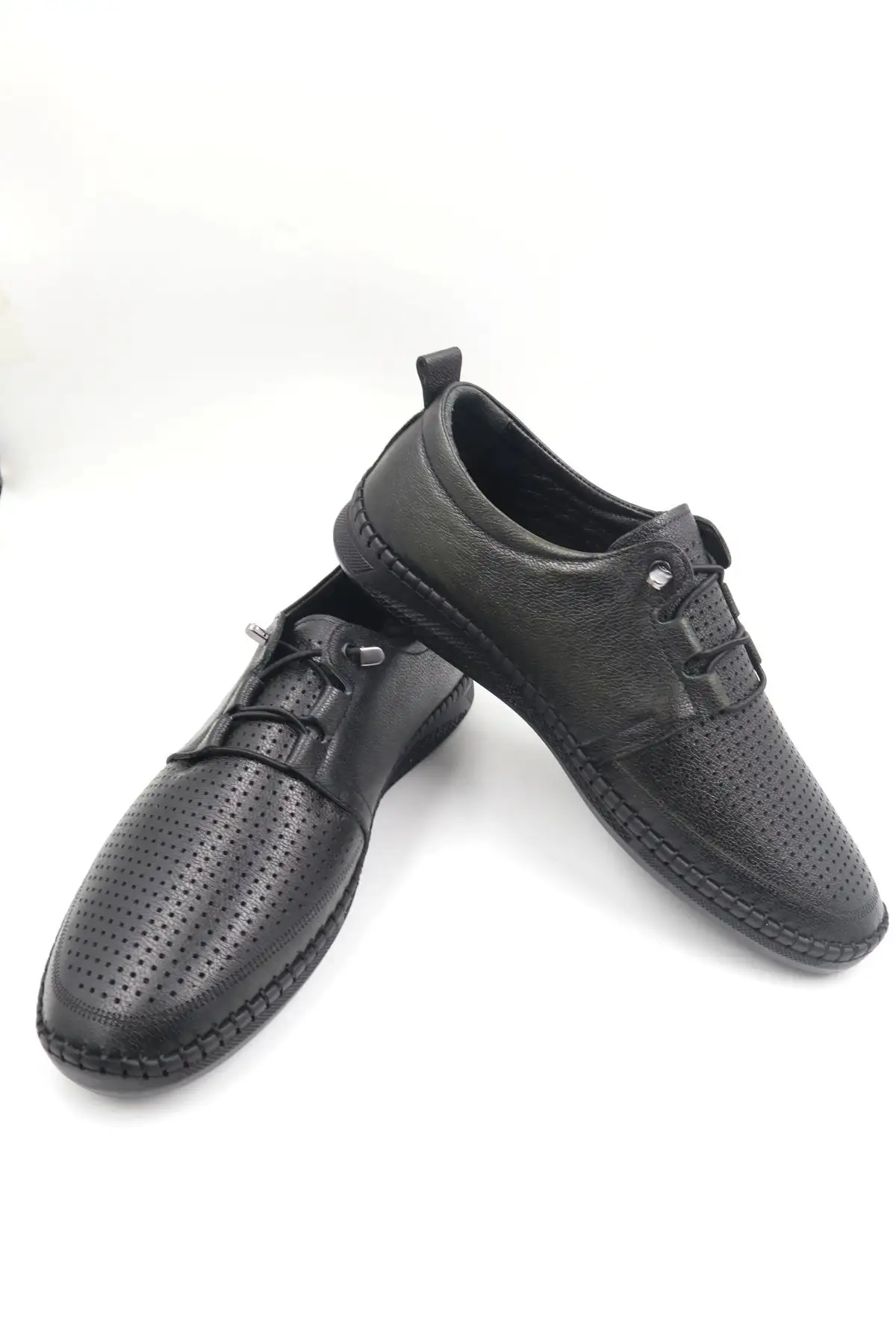 کفش رسمی مردانه روزمره داخلی و خارجی از چرم واقعی، فوق‌العاده سبک و راحت با طراحی کاملاً ارتوپدی و ژل‌دار. - 6025