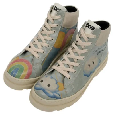 بوت و نیم بوت زنانه مچدار چرم گیاهی رنگ آبی فیرزهای - طراحی Sometimes Maybe Good - 6184