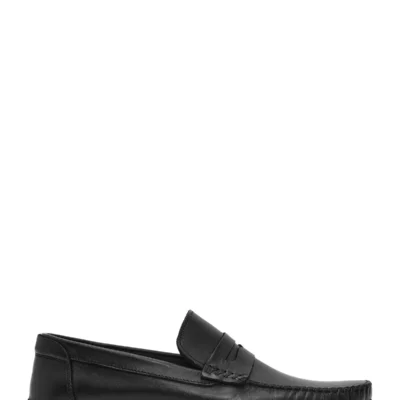 کفش روزمره مردانه کالج چرم مشکی - 6050