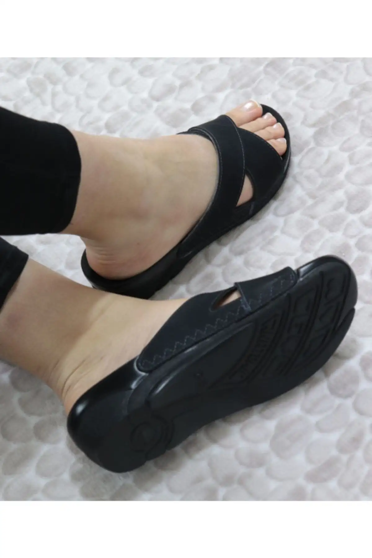 کفش راحتی خانه زنانه صندل ortopedik وندیکی مشکی/9 - 6435 کفش راحتی خانه زنانه صندل ortopedik وندیکی مشکی/9 - 6435