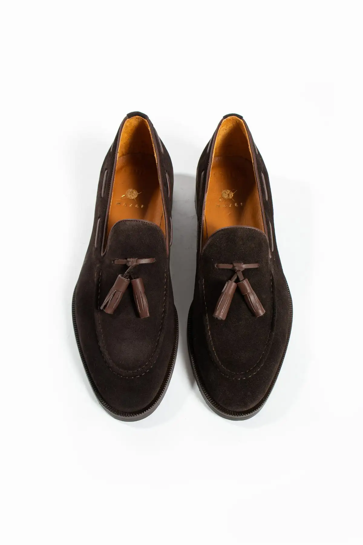 کفش رسمی مردانه لوفر کلاسیک چرم سوئدی با پاپیون نئولیت - 5944