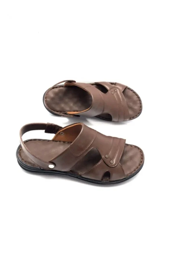 کفش سایز بزرگ مردانه صندل تمام orthopedic از چرم طبیعی - 6826