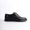 کفش رسمی مردانه Mbrgn86-s loafer چرم مشکی با بند - 6369