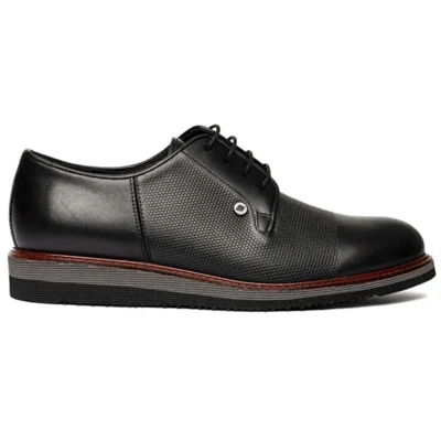 کفش رسمی مردانه کلاسیک مشکی از چرم طبیعی ۳K1KA75130 - 6955