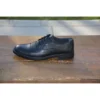 کفش رسمی مردانه زمستانی برنی مدل M574، از چرم طبیعی با زیره لاستیکی و بنددار - 6008