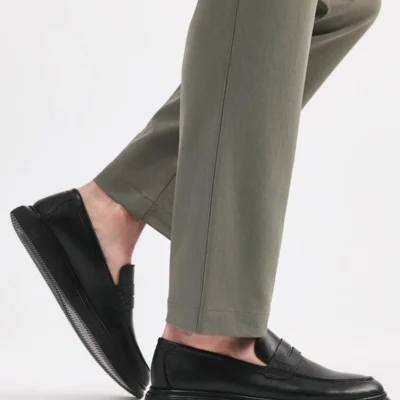 کفش روزمره مردانه کیفیت عالی چرم مشکی لوفر - 6067