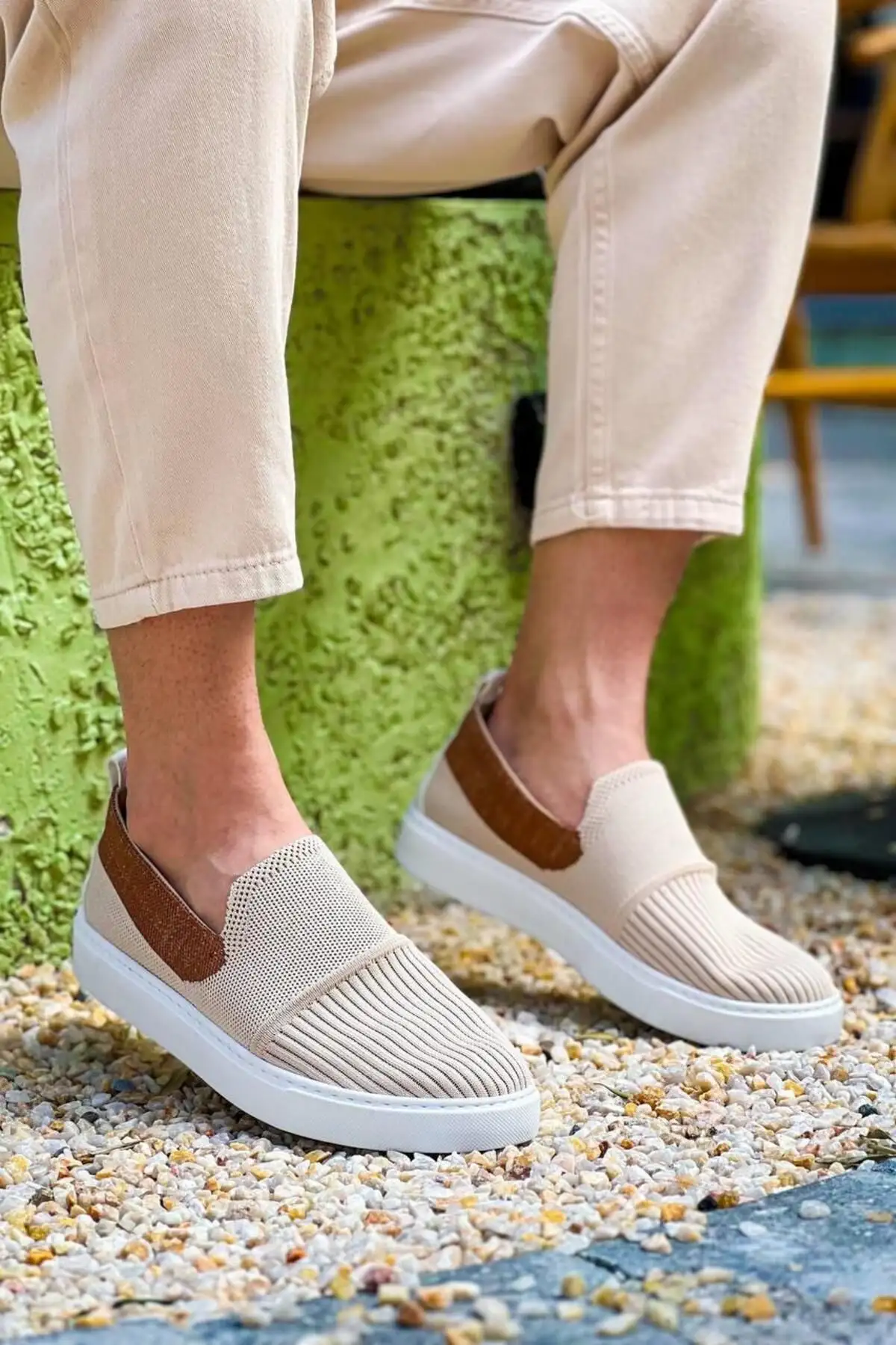 کفش روزمره مردانه HANNOVER تریکو بدون بند انعطافپذیر راحت و سبک برای   ورزشی  بژ/قهوهای روشن - KBC - 6395 کفش روزمره مردانه HANNOVER تریکو بدون بند انعطافپذیر راحت و سبک برای ورزشی بژ/قهوهای روشن - KBC - 6395