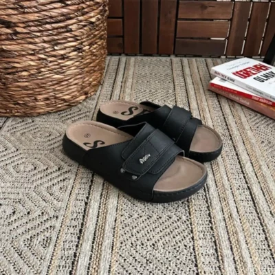 کفش راحتی خانه دمپایی طبی آناتومیک راحت با زیره اورتopedik و جفتی روزمره با بند چسبی (بند دار) برای استفاده عمومی - 7010