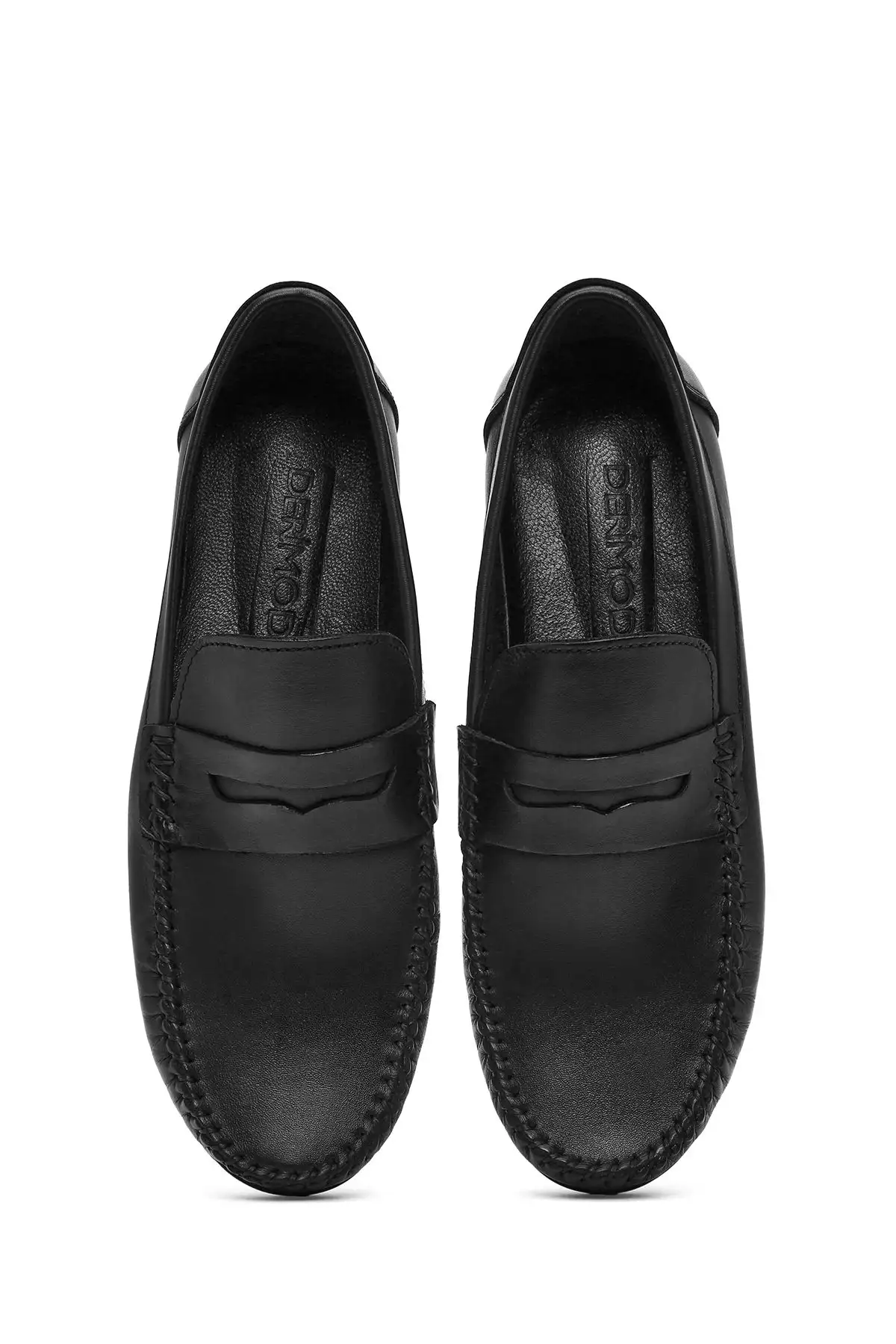 کفش روزمره مردانه   کالج چرم مشکی - 6050 کفش روزمره مردانه کالج چرم مشکی - 6050