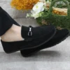 کفش رسمی مردانه 31012 بربری از چرم سوئدی مشکی - 5945