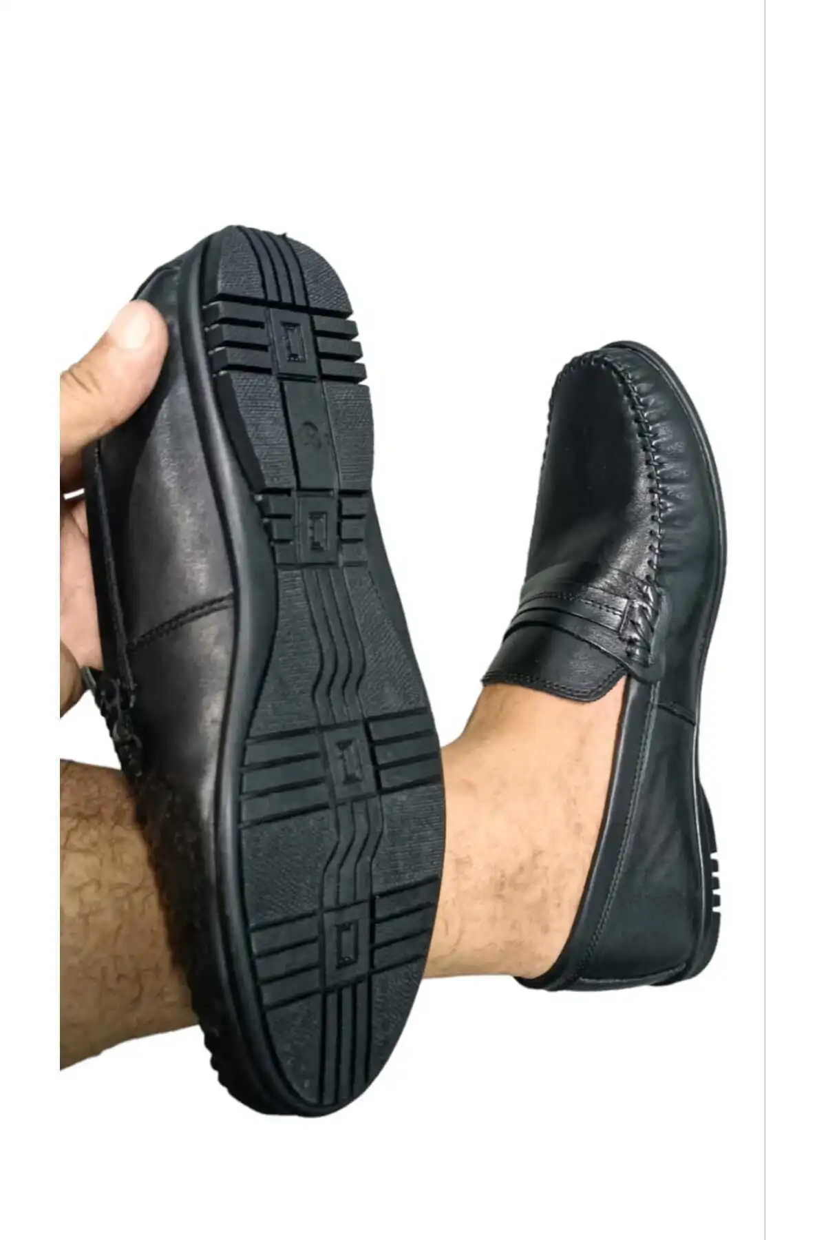 کفش رسمی مردانه لوفر با کفی ارتوپدیک مشکی - 5940